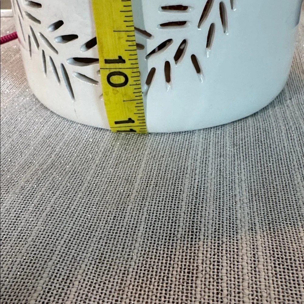 Candle HoliderCeramic Lantern with Handle 11X5.5” NEW with mystery candle